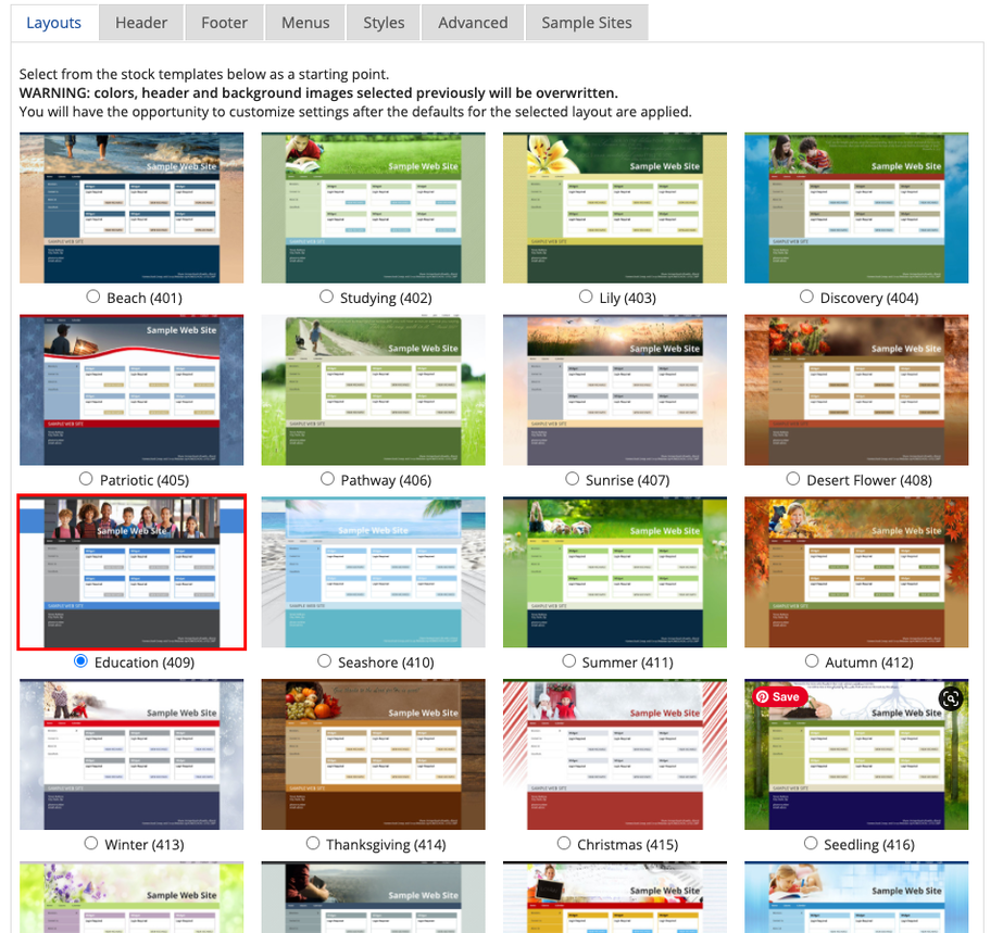Site Layouts